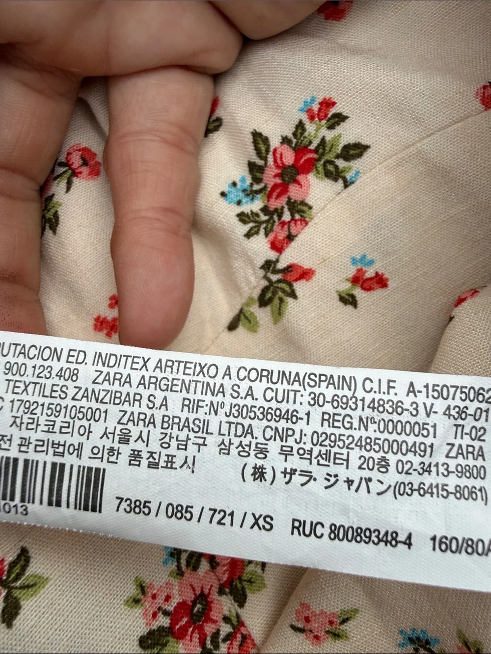 Zara | Linen Blend Cottage Core Ruffle Maxi Dress Floral size XS